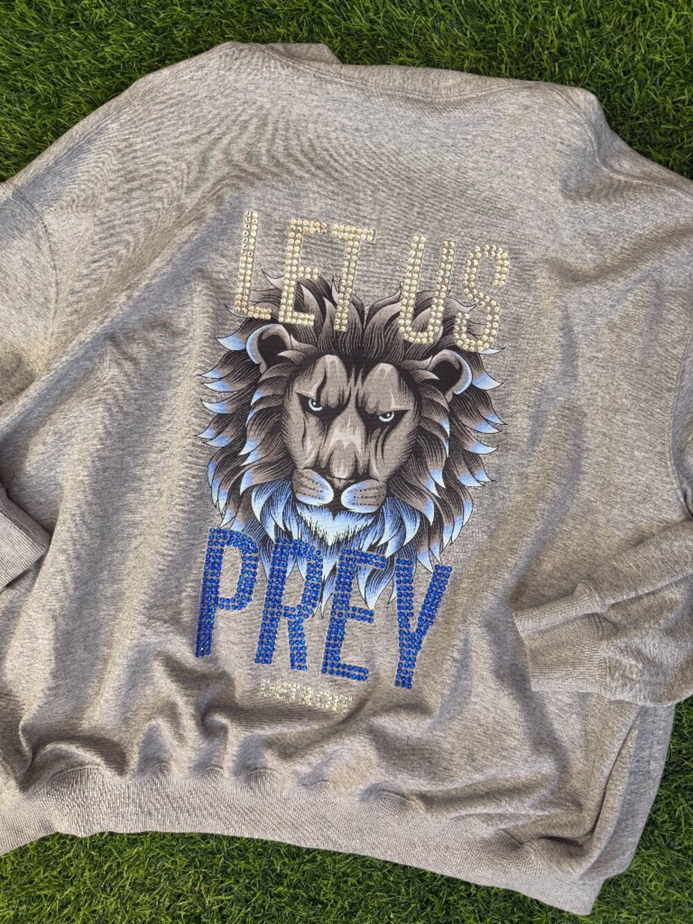 Let Us Prey Lions Open Front Rhinestone Cardigan